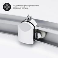 Душевое ограждение AM.PM Gem (90х90х190) стекло прозрачное, профиль матовое серебро W90G-401-090WT