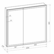 Зеркало-шкаф Континент Allure 1000х800 подсветка, розетка, датчик движения