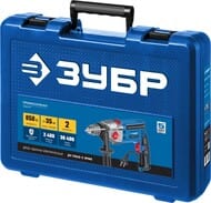Дрель ударная ЗУБР ДУ-П850-2 ЭРМК, 850 Вт, 2400 об/мин, 13 мм, 2 скорости, мет. корпус, кейс