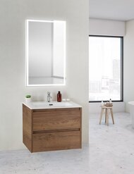 Тумба под раковину BelBagno KRAFT (600х450х500) подвесная, Rovere Tabacco KRAFT-600-2C-SO-RT