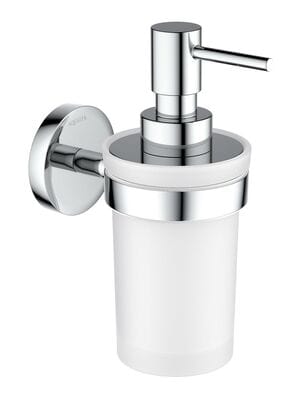 Дозатор для жидкого мыла Aquatek Европа AQ4105CR подвесной, стекло матовое, латунь, цвет: хром
