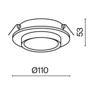 ������������ ���������� Maytoni Hoop (���) DL086-GX53-RD-BG, 12��, IP20, ������