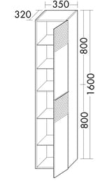����� ��������� Burgbad Fiumo 350�1600�320 ������, ������/������ HSLX035RF3958FOT52G0146