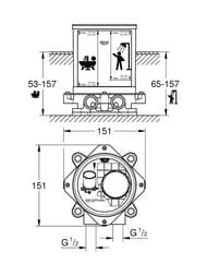 ������������ ����� ���������� ���������/������ ��� ����� Grohe 45984001