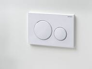 GEBERIT Sigma20 Клавиша смыва, двойной смыв, белый/кольца глянцевый хром 115.882.KJ.1
