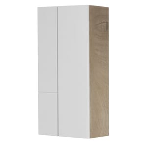 Шкафчик AQUATON Мишель 1A243903MIX40 430х230х864 подвесной, 2 дв., белый софт/дуб эндгрейн