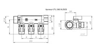 Коллектор VALTEC 1" на 3 подв.с кранами 1/2"Н никель VTc.580.N.0603