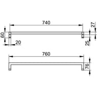  Keuco Edition90 Square 760 , , ,  19101 010800