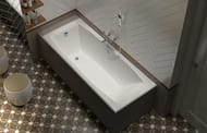 Ванна чугунная эмалированная Wotte Forma 1700x700х445 без ножек, цвет: белый
