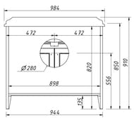 ����� ��� �������� Caprigo ������ 100 noce scuro 984�910�610 ��� ���������� 11215-�039