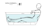 Ванна пристенная Salini Sofia Corner L 102525M 1700х850х590 угловая, S-Stone белый матовый