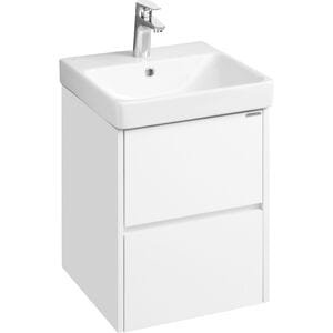 Тумба под умывальник AQUATON Сканди 45 1A251601SD010 432x427x522 2 ящика, белый матовый/белый глянец