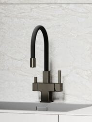 Смеситель SANCOS Arno SC4005GG  для кухни с гибким изливом, каналом для фильтра, вороненая сталь