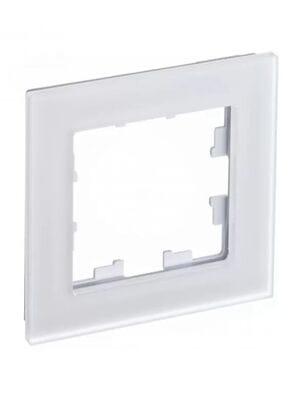 Рамка Systeme Electric ATLASDESIGN NATURE 1 пост, МАТОВОЕ СТЕКЛО БЕЛЫЙ ATN330101