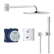 Душевая система Grohe Grohtherm 34730000 термостат, ручной stick и верхний 310 душ, кронштейн, шланг хром