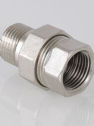 Американка VALTEC  1/2" НВ латунь никелированная VTr.341.N.0004