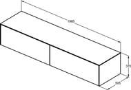 ����� ��� �������� Ideal Standard CONCA (1985x505x370) 2 �����, ������� ����, �� ����������� T4316Y6