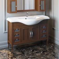 Тумба с раковиной Opadiris Мираж 120 (1210х495х880) напольная,светлый орех 00-00000058+4640021060957