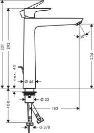 ��������� Hansgrohe Talis E 71716340 ��� �������� � ������ ��������, 240��, ������ ���� ����