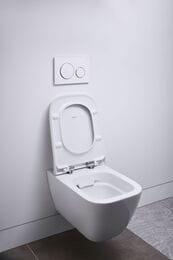 Инсталляция Geberit Duofix клавиша хром+Унитаз Smyle Square без ободка+Сиденье микрол. 500.300.21.S