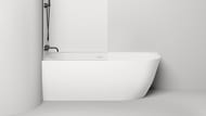 Ванна пристенная Salini Sofia Corner L 102525M 1700х850х590 угловая, S-Stone белый матовый