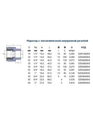 Муфта, 63х2"В, комбинированная с резьбой, для полипропиленовых труб, серая
