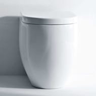 Унитаз приставной Kerasan Flo 311201 520х360х420 безободковый, гор. выпуск, без сиденья, белый