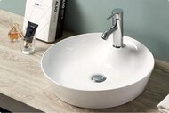 Раковина накладная BelBagno (450х450х140) круглая, с отверстием под смеситель, белая BB1306