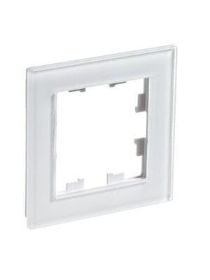Рамка Systeme Electric ATLASDESIGN NATURE 1 пост, СТЕКЛО БЕЛЫЙ ATN320101