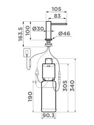 ������� ��� ������� �������� Omoikiri OM-09-GM Sensor �������������, ��������� ����� 4995106