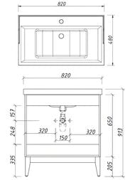 ����� ��� �������� Caprigo Windsor 80 820�913�480 ���� �����/������ 14016.1-B016/B032
