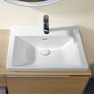 Раковина накладная Villeroy&Boch Subway 3.0 600х470х170, перелив, отв. под смеситель, белый 4A706G01