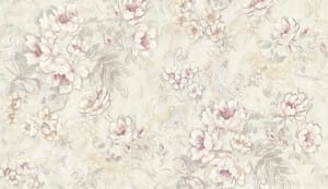Обои виниловые на флизелине Grandeco Poeme OM 2202 (1,06х10,05) цветы, бежевые (рул.)