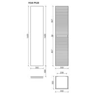 ����-����� SANCOS Folk (350�350�1650) ���������,2 ����.,������������� ���������,Bianco,   PFL35W