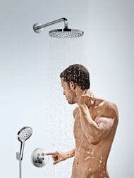 Верхний душ Hansgrohe Raindance Select S 240 2jet с держателем 390 мм, белый/хром 26466400 — изображение 5