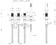 ��������� �� ���� ����� Gessi Inciso 58143.031 �� 4 ���., ������ ���, ���������� ����� �������, ����