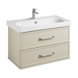Тумба под раковину AQUATON Нео-Классика 85 1A286301NCTG0  498x818x461 подвесная, 2 ящика, бел.камень