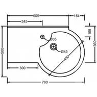 -  ArtCeram Modula Medium left L 680  , : 