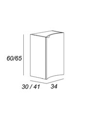 ����� ��������� Cezares RIALTO (340x410x650) �����, 1 ������, Bianco opaco 55176