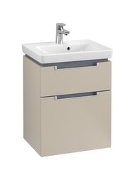Тумба под умывальник Villeroy & Boch Subway 2.0 (485х380х590) подвесная, 2 ящика, soft grey A90700VK — миниатюра 1