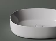 Раковина накладная Ceramicanova Element 540х350х145 овальная, без перелива, цвет: белый CN5023