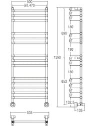 ����������������� ������� Margaroli Sole 464-14 (1390�535) �����, 4644714WH
