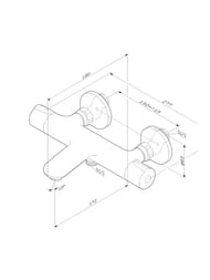 Смеситель AM.PM Like для ванны/душа F8050000 термостатический, настенный