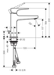 ��������� Hansgrohe Metropol 74506000 �� �������� � ������ ��������, ����� 110 ��, �����-�����