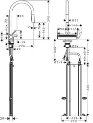  Hansgrohe Aquno Select M81   170   , 3jet, sBox,  73831000