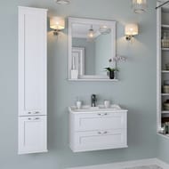 Тумба под раковину AQUATON Леон 65 1A187001LBPS0 (650х436х447) подвесная, 2 ящика, дуб белый