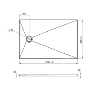 ������� ������ Jacob Delafon TOLBIAC (1200�800�25) ������������� ������, ������ E6D331RU-NGM