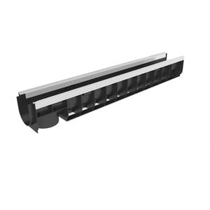 Лоток пластиковый усиленный DN 100 Gidrolica Standart Plus (1000х148х138) 5,1 л/сек арт.8004