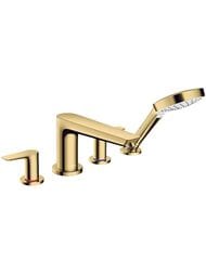 Смеситель Hansgrohe Talis E 71748990 на борт ванны на 4 отверстия, внешняя часть, полиров золото — миниатюра 1
