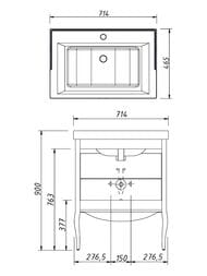 ����� ��� �������� Caprigo ������� 70 concept 714�900�465 2 �����, ����: ������ 34116-SF019